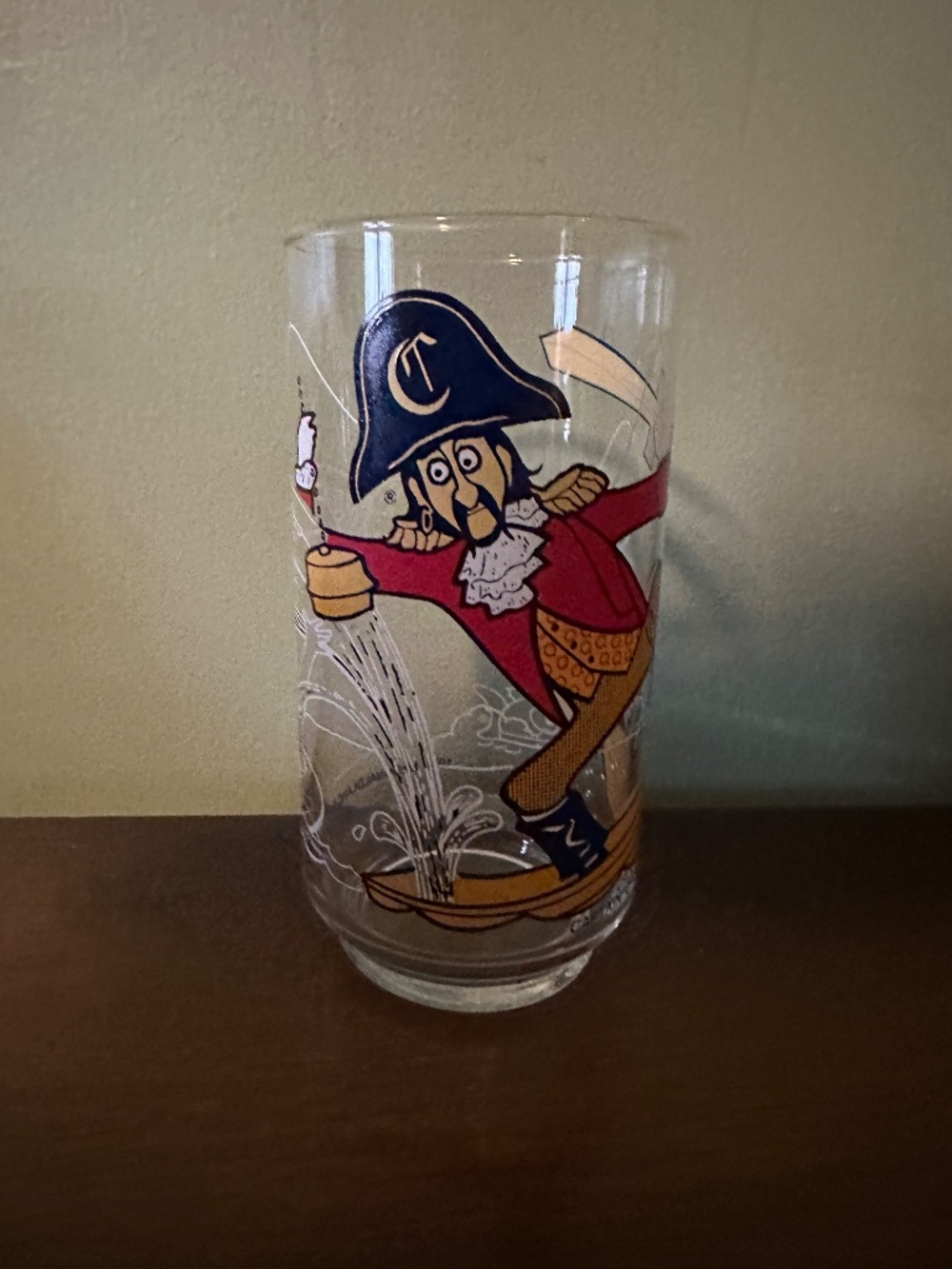 Vintage McDonald's Captain Crook  Glass 16oz Collector Series 1970s Tumbler